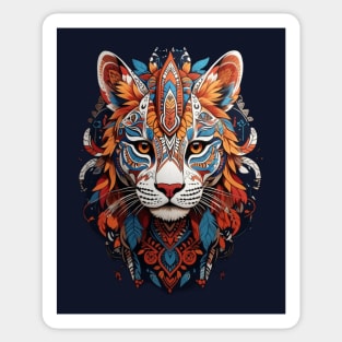 Tribal Mountain Lion One Sticker